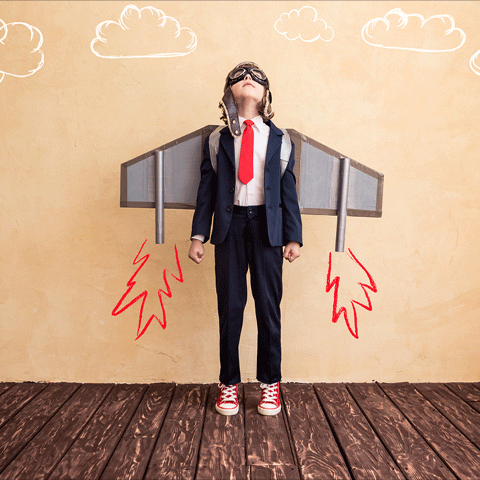 Abstract animated visual representing creative thinking and originality